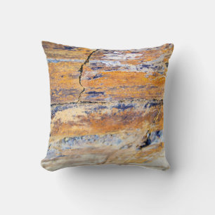 Colourful natural stone wall pattern in a quarryan cushion