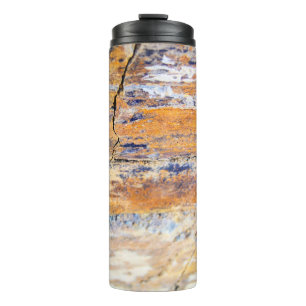Colourful natural stone wall pattern in a quarryan thermal tumbler