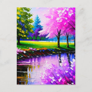 Colourful Nature Art Postcard