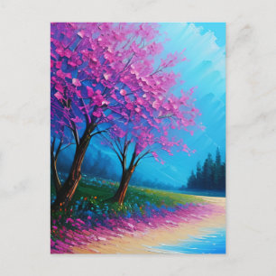 Colourful Nature Art Postcard