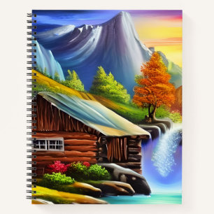 Colourful Nature Dreamy Landscape Watercolor Art Notebook
