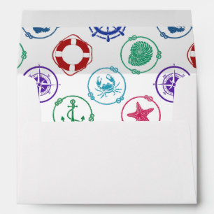 Colourful Nautical Pattern Envelopes