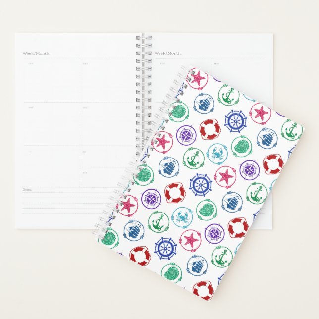 Colourful Nautical Pattern Planner (Display)
