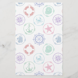 Colourful Nautical Pattern Stationery