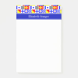 Colourful Nautical Signal Flags Royal Name Monogra Post-it Notes