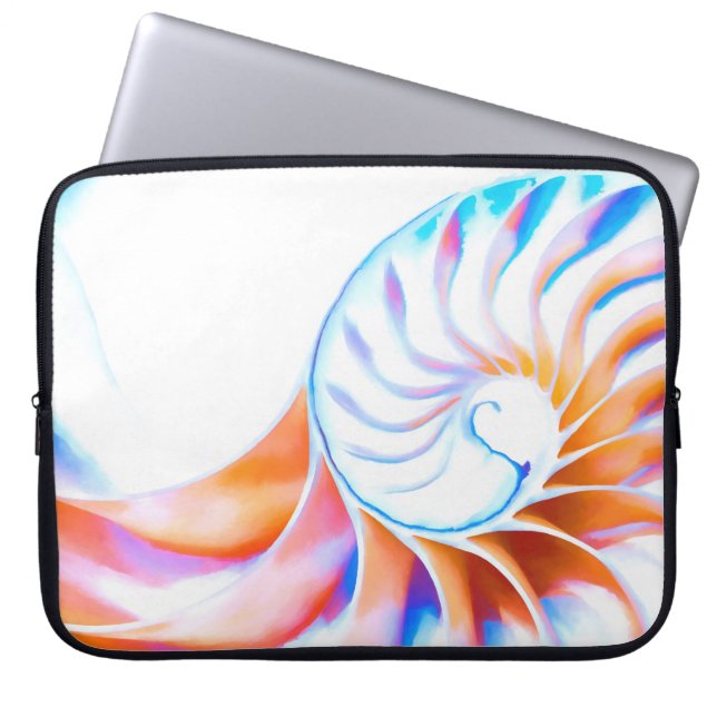 Colourful Nautilus Laptop Sleeve (Front)