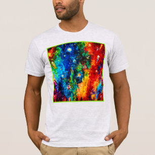 Colourful Nebula and Stars art T-Shirt