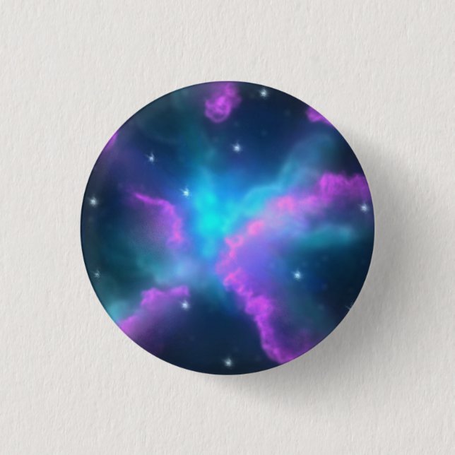 Colourful Nebula Cloud Background 3 Cm Round Badge (Front)