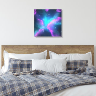 Colourful Nebula Cloud Background Canvas Print