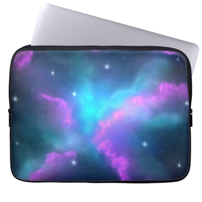 Colourful Nebula Cloud Background Laptop Sleeve (Front)