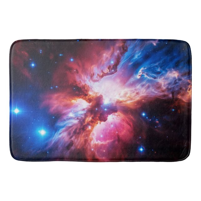Colourful Nebula Galaxy Space Stars Cosmic Univers Bath Mat (Front)