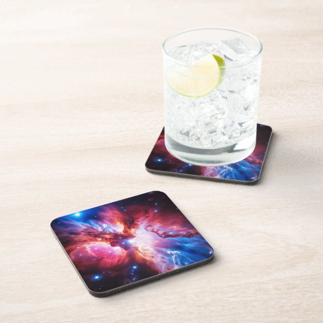 Colourful Nebula Galaxy Space Stars Cosmic Univers Coaster (Right Side)