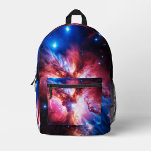 Colourful Nebula Galaxy Space Stars Cosmic Univers Printed Backpack