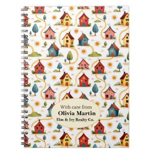 Colourful Neighbourhood Houses Realtor Notebook