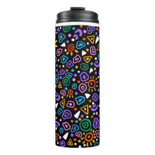 Colourful Neon Abstract Thermal Tumbler