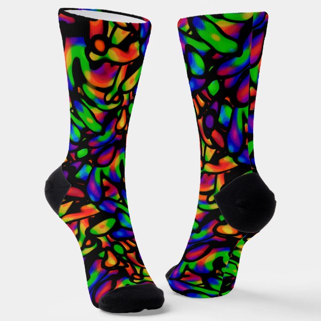Colourful! Neon Art Socks (Angled)