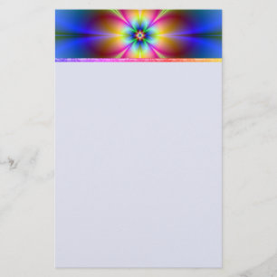 Colourful Neon Daisy Stationery