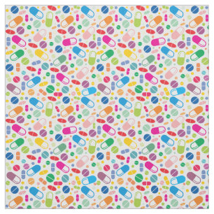 Colourful Neon Drug Pattern Fabric