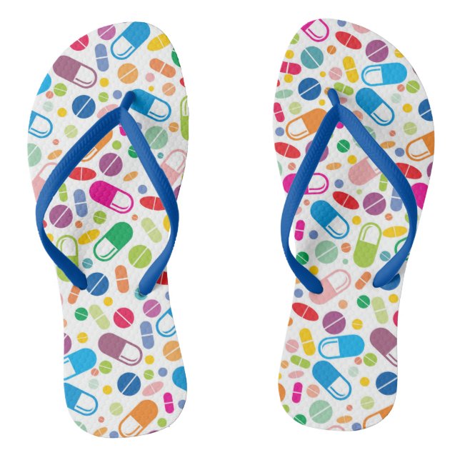 Colourful Neon Drug Pattern Jandals (Footbed)