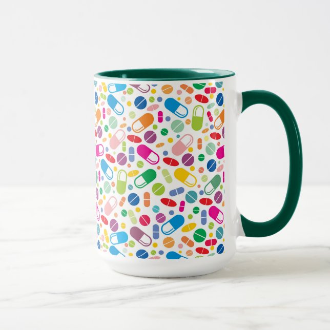Colourful Neon Drug Pattern Mug (Right)