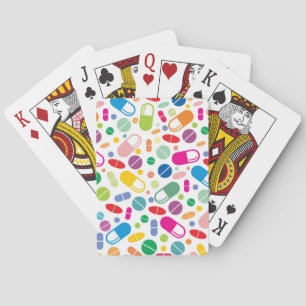 Colourful Neon Drug Pattern Playing Cards