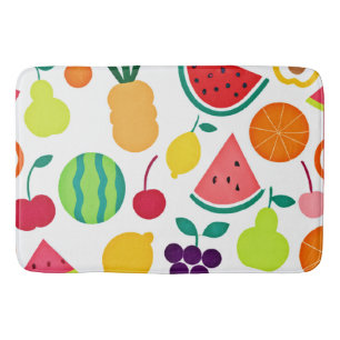 Colourful Neon Fruit Fiesta Bath Mat