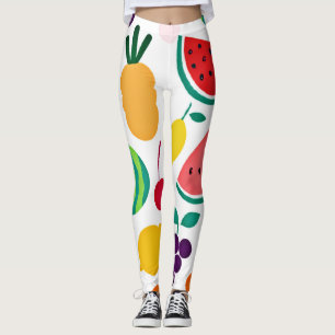 Colourful Neon Fruit Fiesta Leggings
