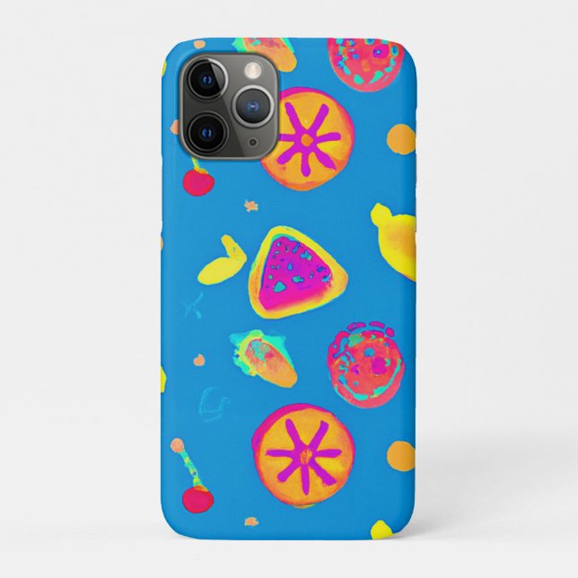 Colourful Neon Fruits Pattern Symphony Case-Mate iPhone Case (Back)