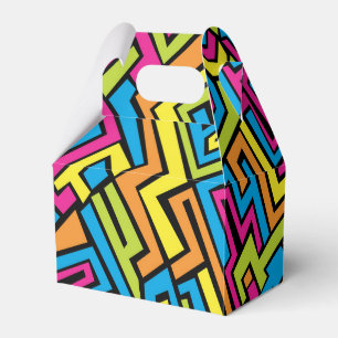 Colourful Neon Graffiti Street Art Pattern Favour Box