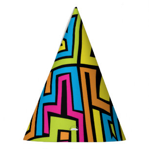Colourful Neon Graffiti Street Art Pattern Party Hat