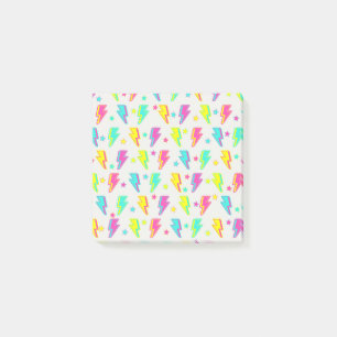 Colourful Neon Lightning Bold Back-to-School  Post-it Notes