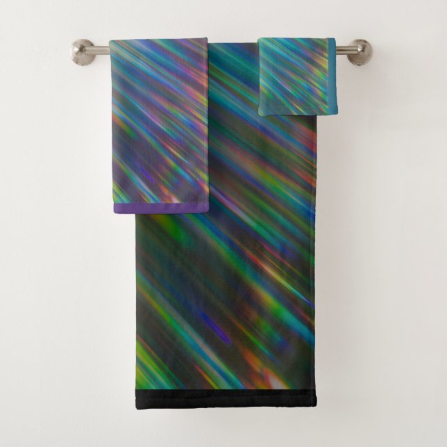 Colourful Neon Metallic Bath Towel Set (Insitu)