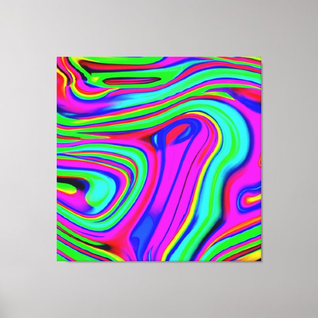 Colourful Neon Patterns. Buy Now Canvas Print (Front)