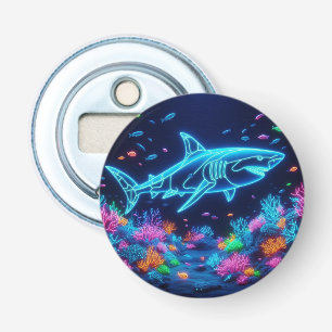 Colourful neon shark bottle opener