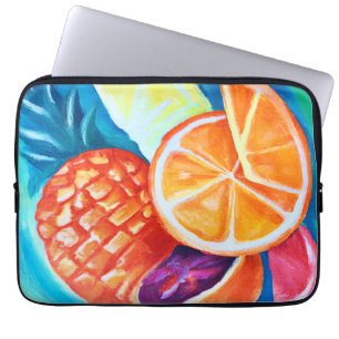 Colourful Neon Tropical Fruits Laptop Sleeve