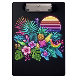 Colourful Neon tropical/Hawaiian Clipboard