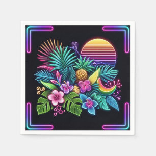 Colourful Neon tropical/Hawaiian Napkin