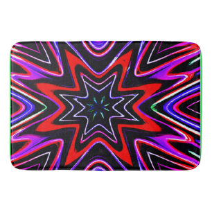 Colourful Neon Vibes Pattern Bath Mat