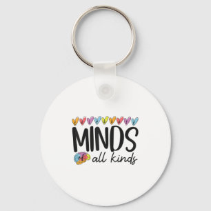 Colourful Neurodiversity Autism Celebrate Minds Of Key Ring