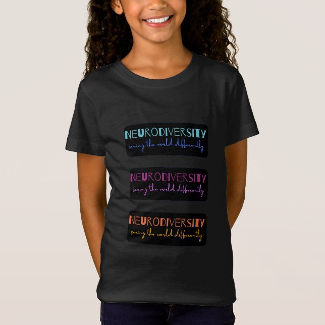 Colourful Neurodiversity Girls’ T-Shirt (Front)