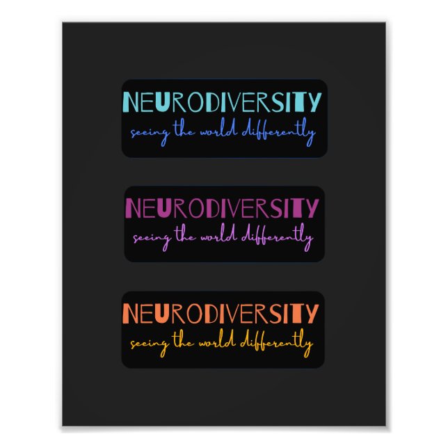 Colourful Neurodiversity  Photo Print (Front)