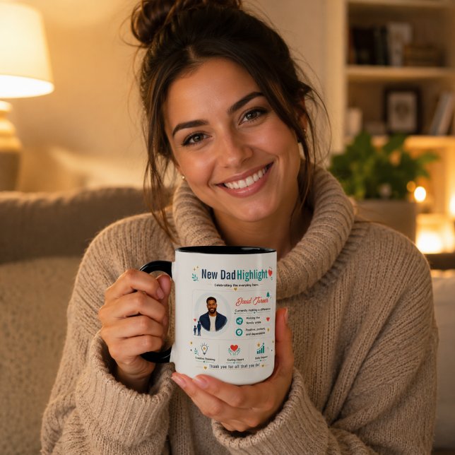Colourful New Dad Highlight Appreciation Profile Mug (Colorful New Dad Highlight Appreciation Profile Mug
)