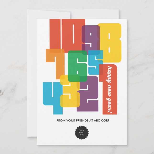 Colourful New Year Holiday Card (Front)