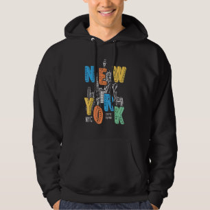 Colourful New York City Statue Of Liberty City Tou Hoodie