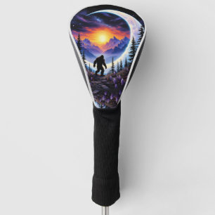 Colourful night sky Sasquatch Stroll, crescent moo Golf Head Cover
