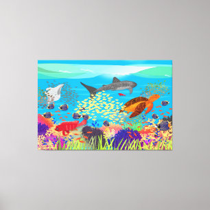 Colourful Ningaloo Reef  Canvas Print