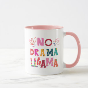 Colourful No Drama Llama Mug