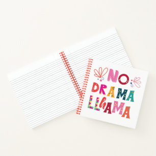 Colourful No Drama Llama Notebook