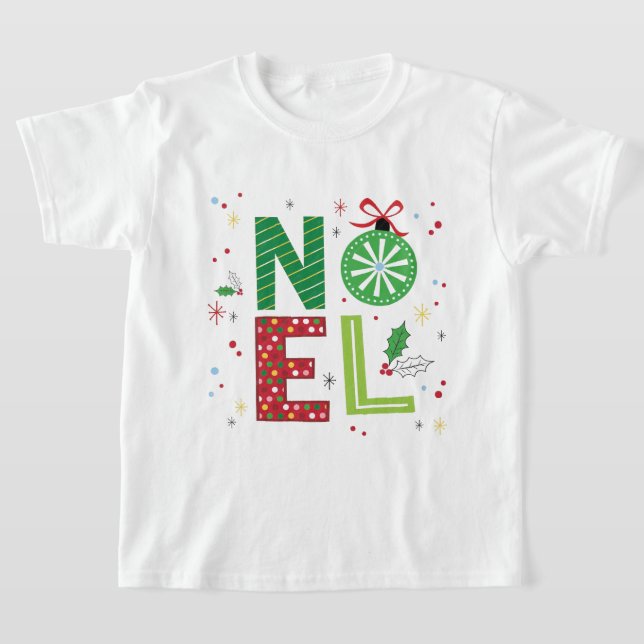 "Colourful Noel Christmas Design"  T-Shirt (Laydown)