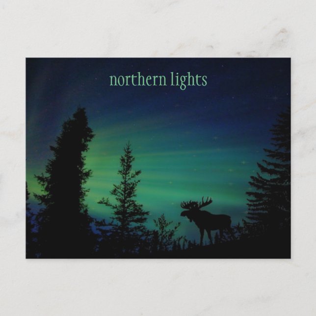 Colourful Northern Lights Sky Postcard (Front)